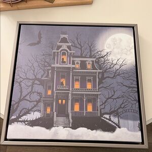Framed Halloween canvas